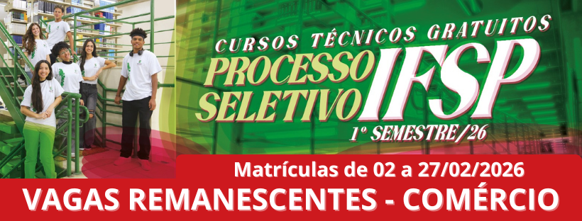 Vagas Remanescentes - Comércio